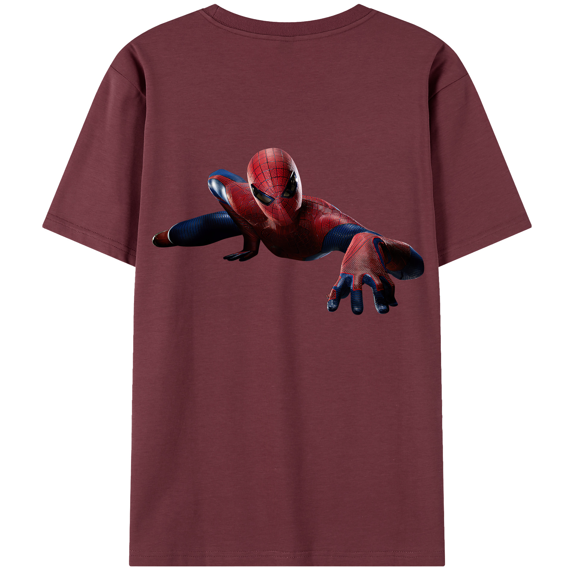 Spider Man スパイダーマン 綿100％半袖Tシャツ（背面プリント）